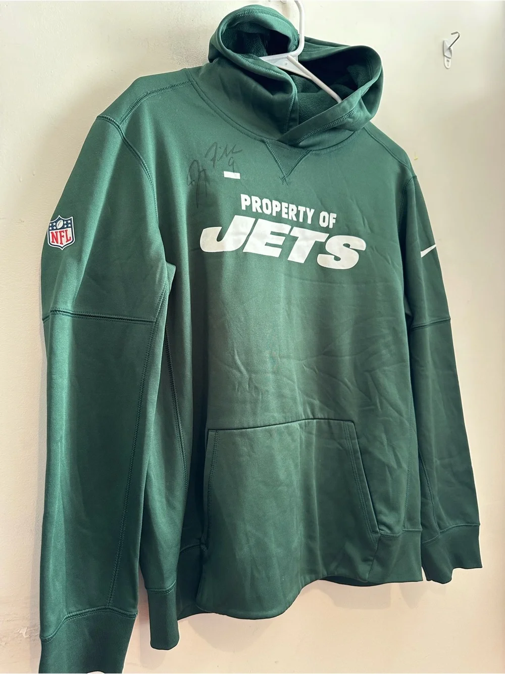 Nike NFL On Field Therma-FIT New York Jets Hoodie Youth XL 18/20 Green Fleece